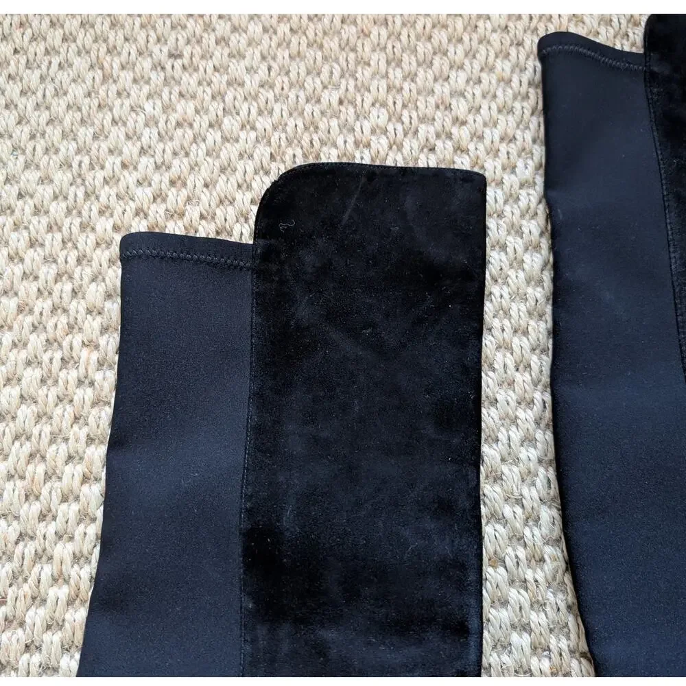 Stuart Weitzman Black Suede Stretch Over the Knee Boots Pointed Toe US 5 EU 35.5